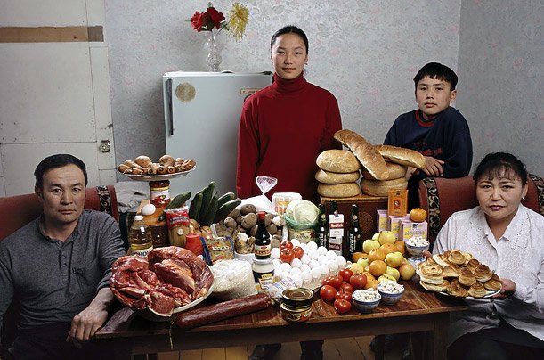 Mongólia: Família Batsuuri de Ulaanbaatar Gastos por semana: $ 40,02 Gostam de: Bolinho de carne de carneiro