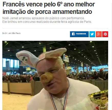 frances vence pelo 6 ano concurso de imitação de porco