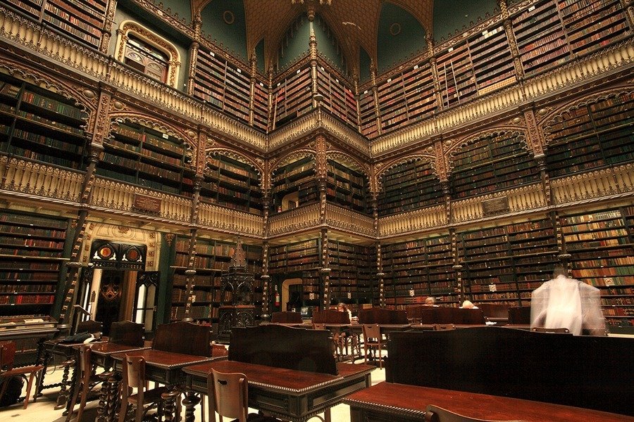 bibliotecas mais bonitas do mundo - Sala de leitura real portuguesa, Rio de Janeiro